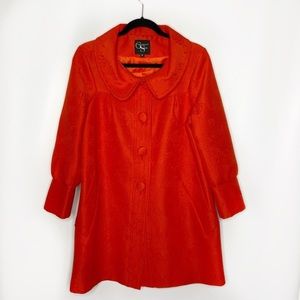 George Simonton Red Brocade Swing Coat